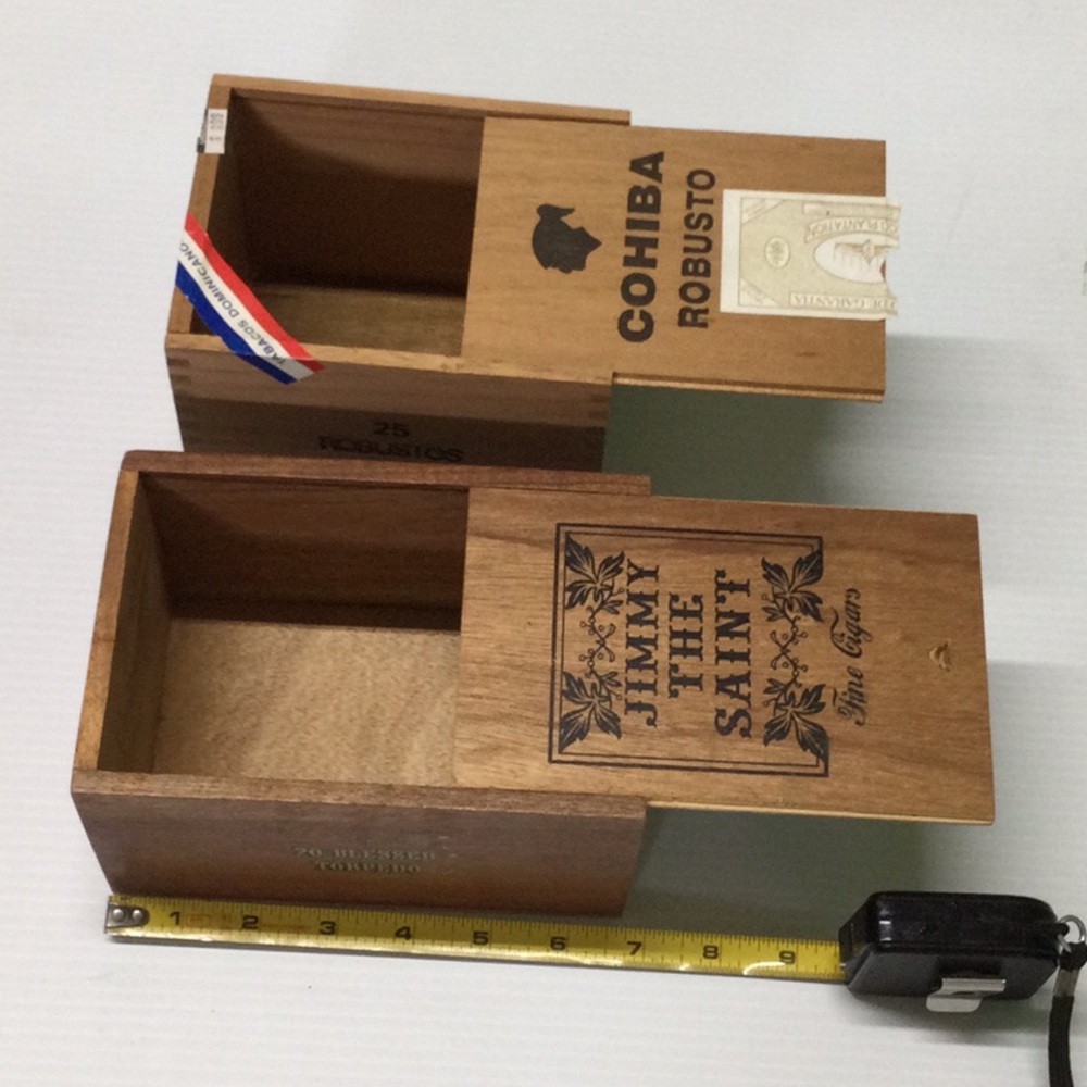 2 Wood Cigar boxes